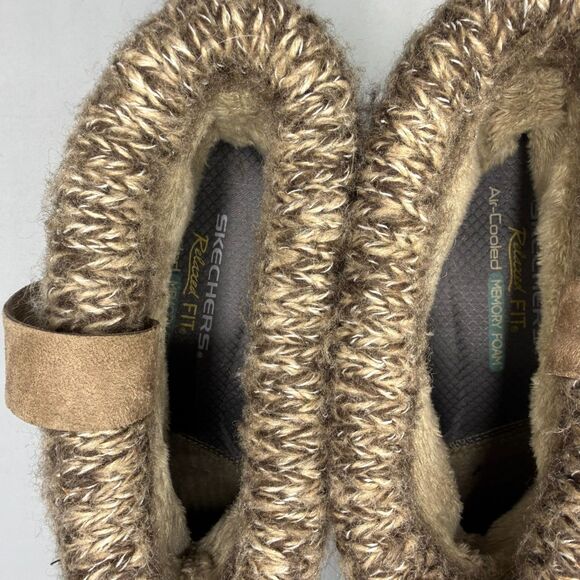 Skechers Comfort Boots Womens Winter Snow Brown Ankle Top Pull On Size 9 - Picture 10 of 11